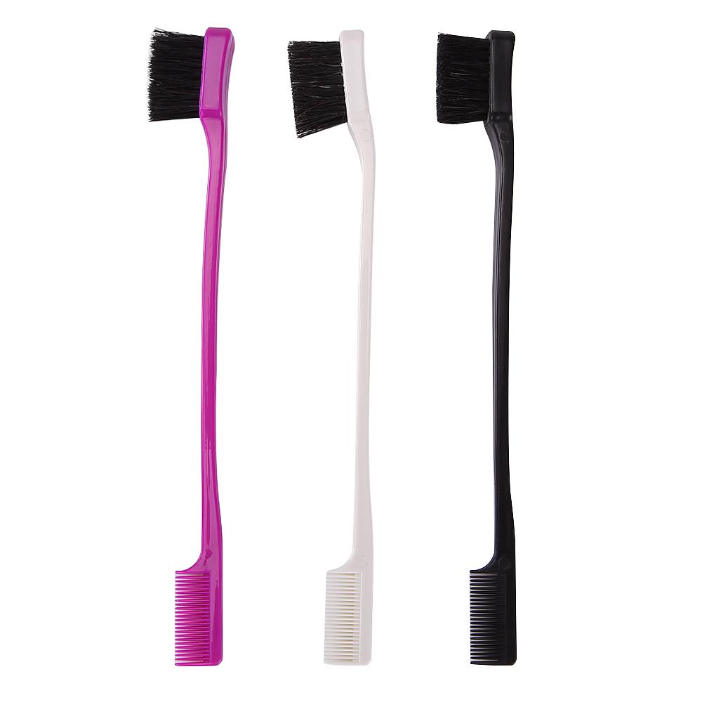 Double Sided Control Hair Brush Comb 2 in 1 Hair Styling Comb Eyebrow Brush for Natural Hair