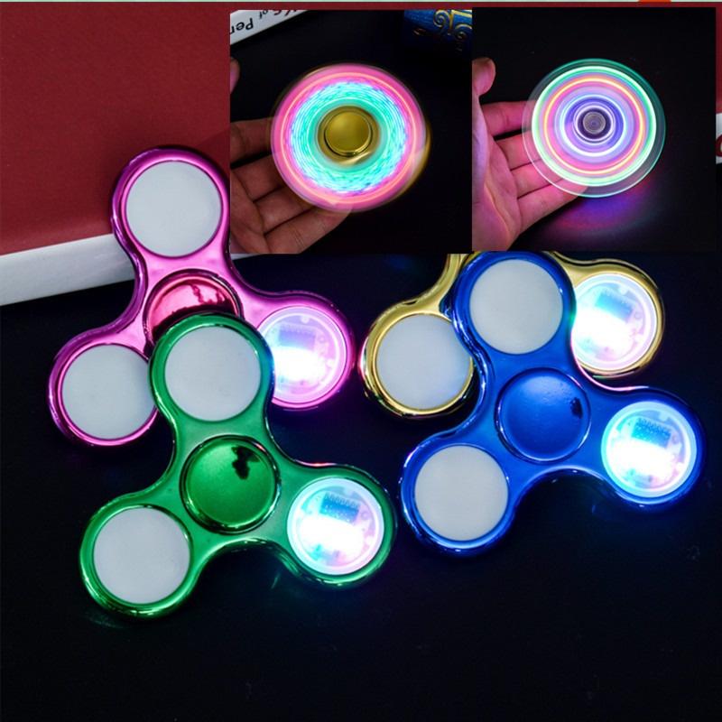 (6 MÀU) Con quay đồ chơi spinner bằng ABS có đèn led &amp; hiệu ứng ánh sáng giúp giảm căng thẳng