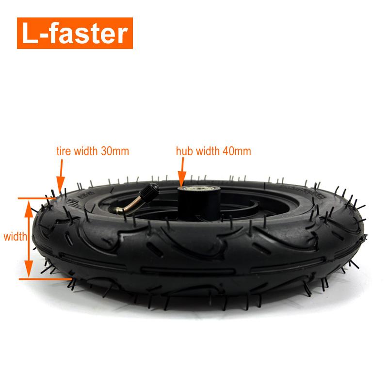 8 "Bánh khí nén với ống bên trong 8x1 1/4 Bánh xe hợp kim nhôm có chiều rộng hẹp với ống tăng cao cho xe tay ga Kickscooter Color: wheel with axle