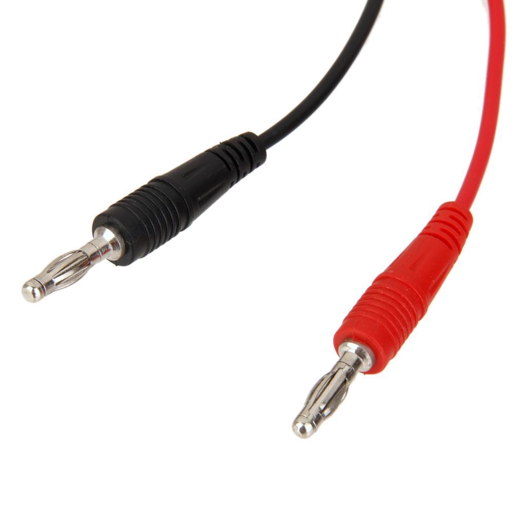 2x 100cm Banana plug to Aligator Clip Multimeter Connector Probe Cable Lead