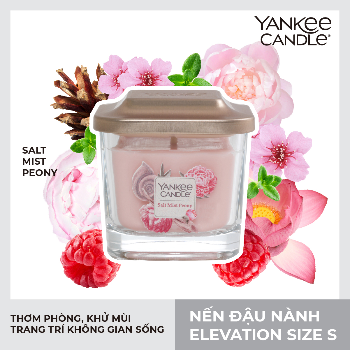 Nến ly vuông Elevation Yankee Candle size S