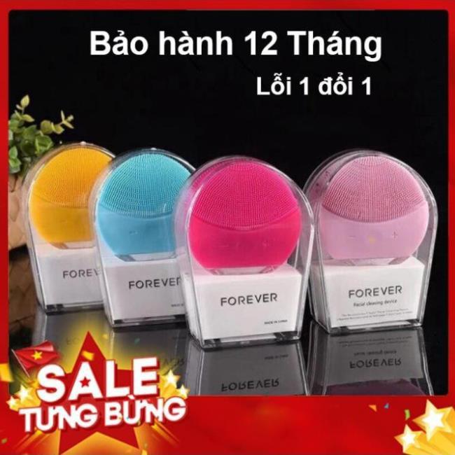 Máy rửa mặt Silicon công nghệ rung tạo sóng âm Massage Forever Lina Mini Chính Hãngbảo hành toàn quốc