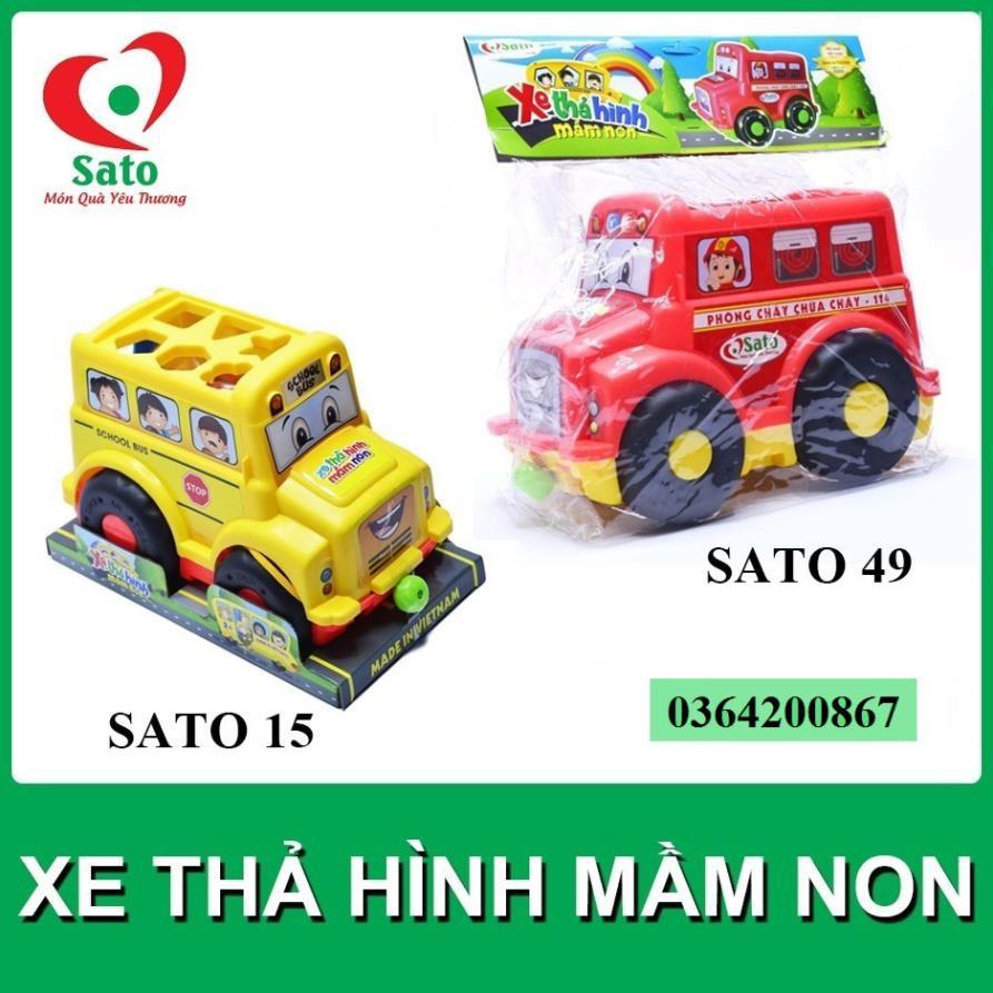 Đồ chơi XE THẢ HÌNH MẦM NON Sato 4 trong 1 hàng Việt Nam