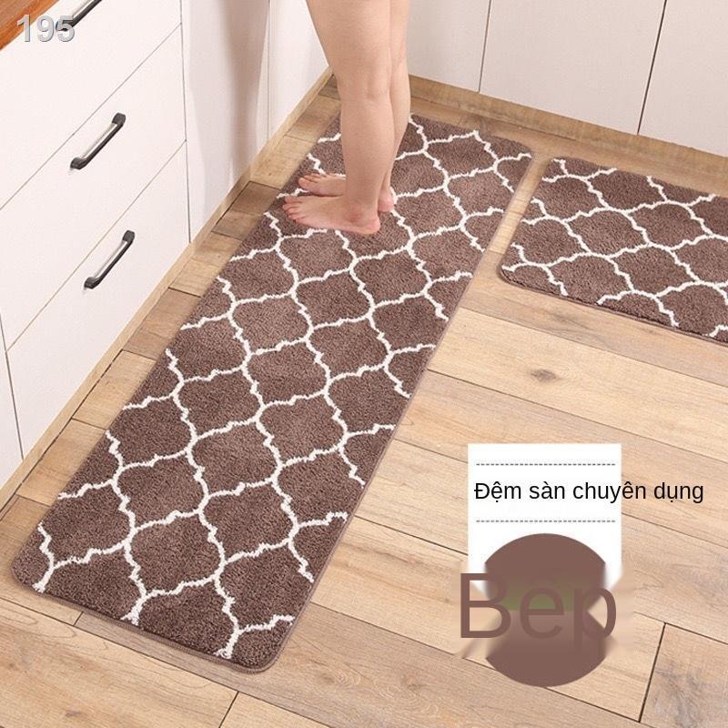 Thảm bếp có thể giặt được bằng máy chống trơn trượt thấm nước dài dầu