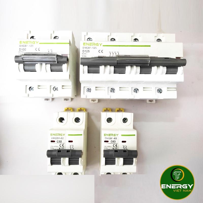 Aptomat MCB AC 2P 32A, 63A 6KA - 100A 10KA ENERGY - Thiết Bị Điện - 2P 100A ENERGY
