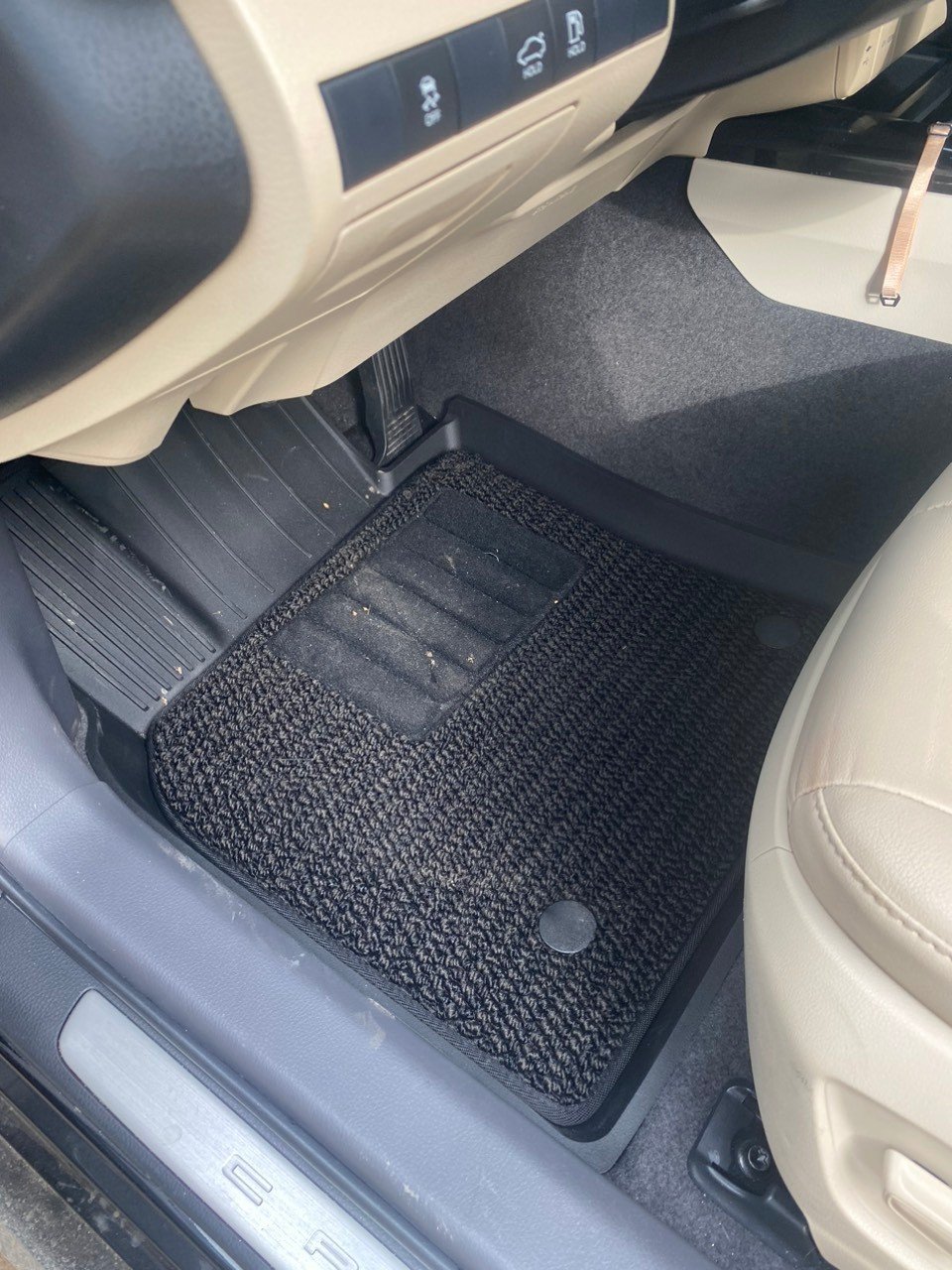 Thảm lót sàn 2 lớp xe ô tô Toyoyta Camry 2018+ Nhãn hiệu Macsim 3W chất liệu nhựa TPE đúc khuôn cao cấp - màu đen