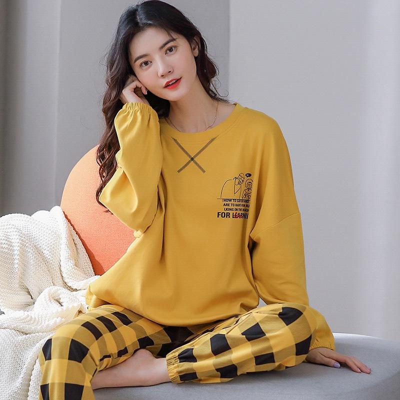 Bộ đồ mặc nhà nữ thu đông dài tay, bộ ngủ nữ cotton 100% mềm mịn đẹp