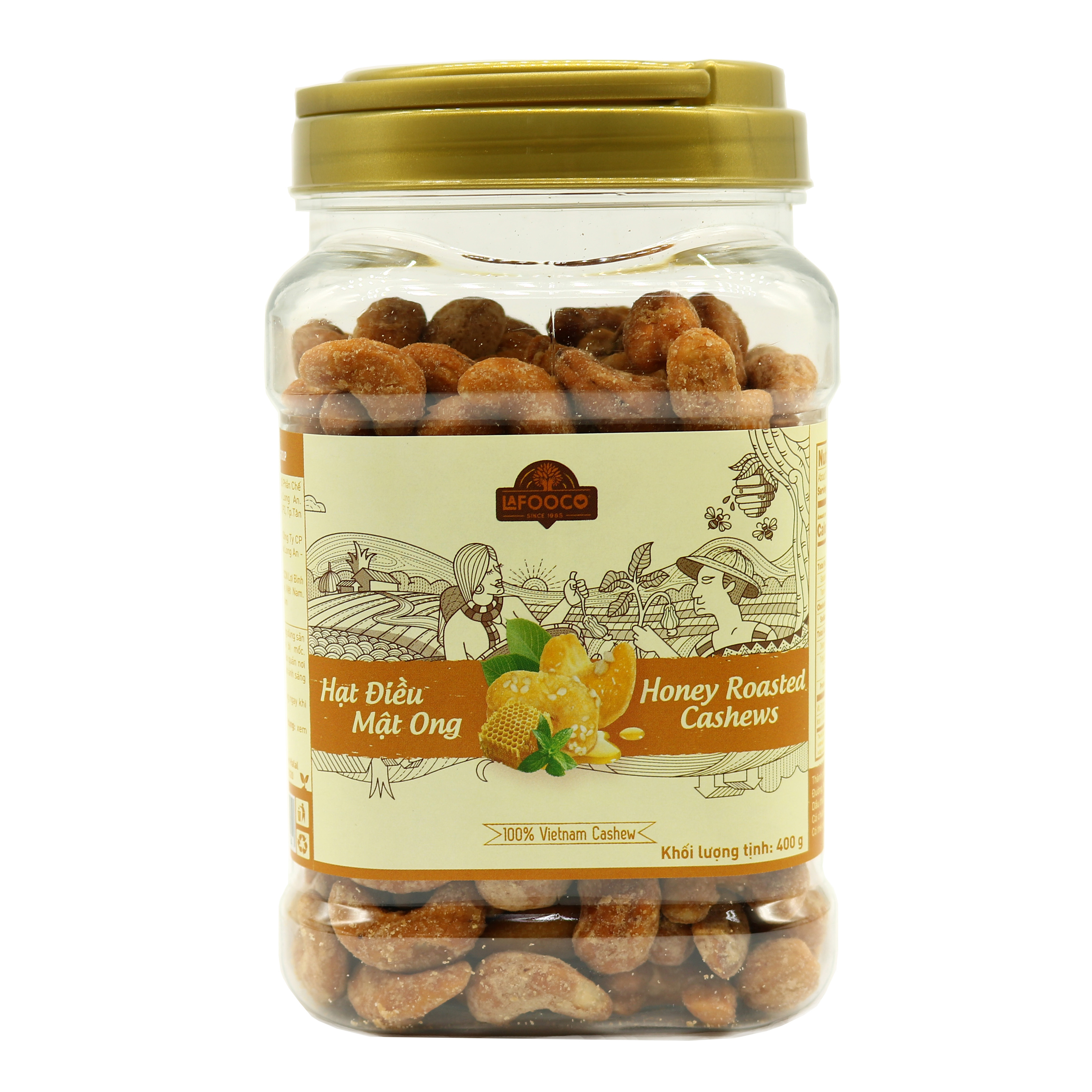 HẠT ĐIỀU MẬT ONG 400g LAFOOCO Honey roasted cashew nuts