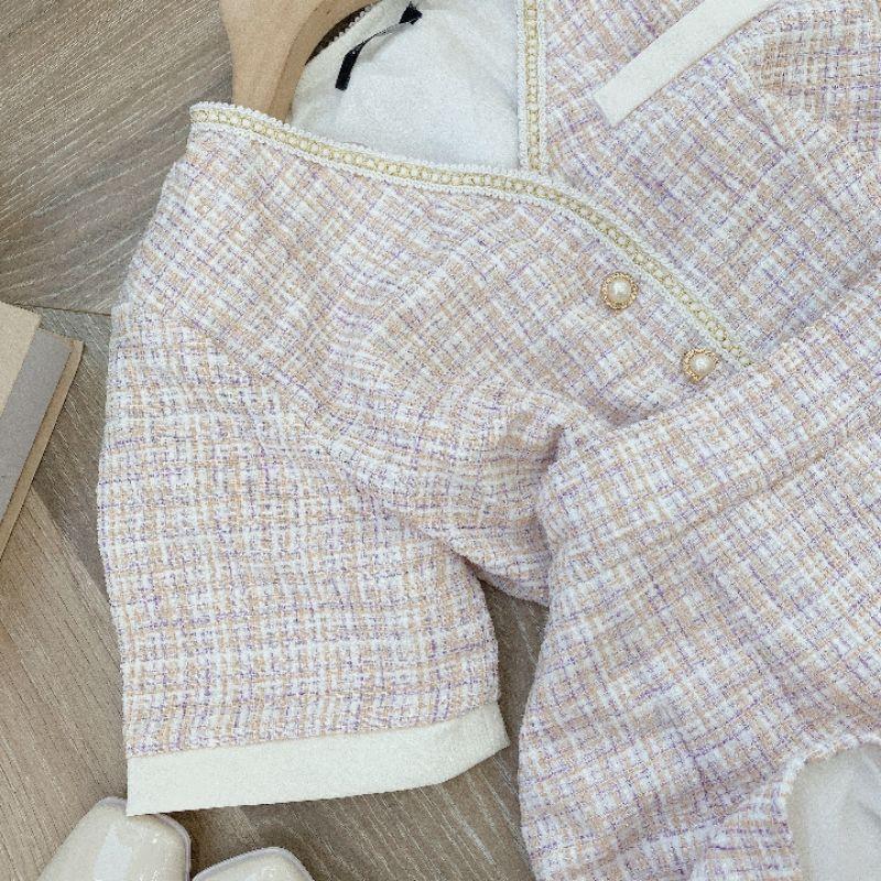 Set tweed áo và quần