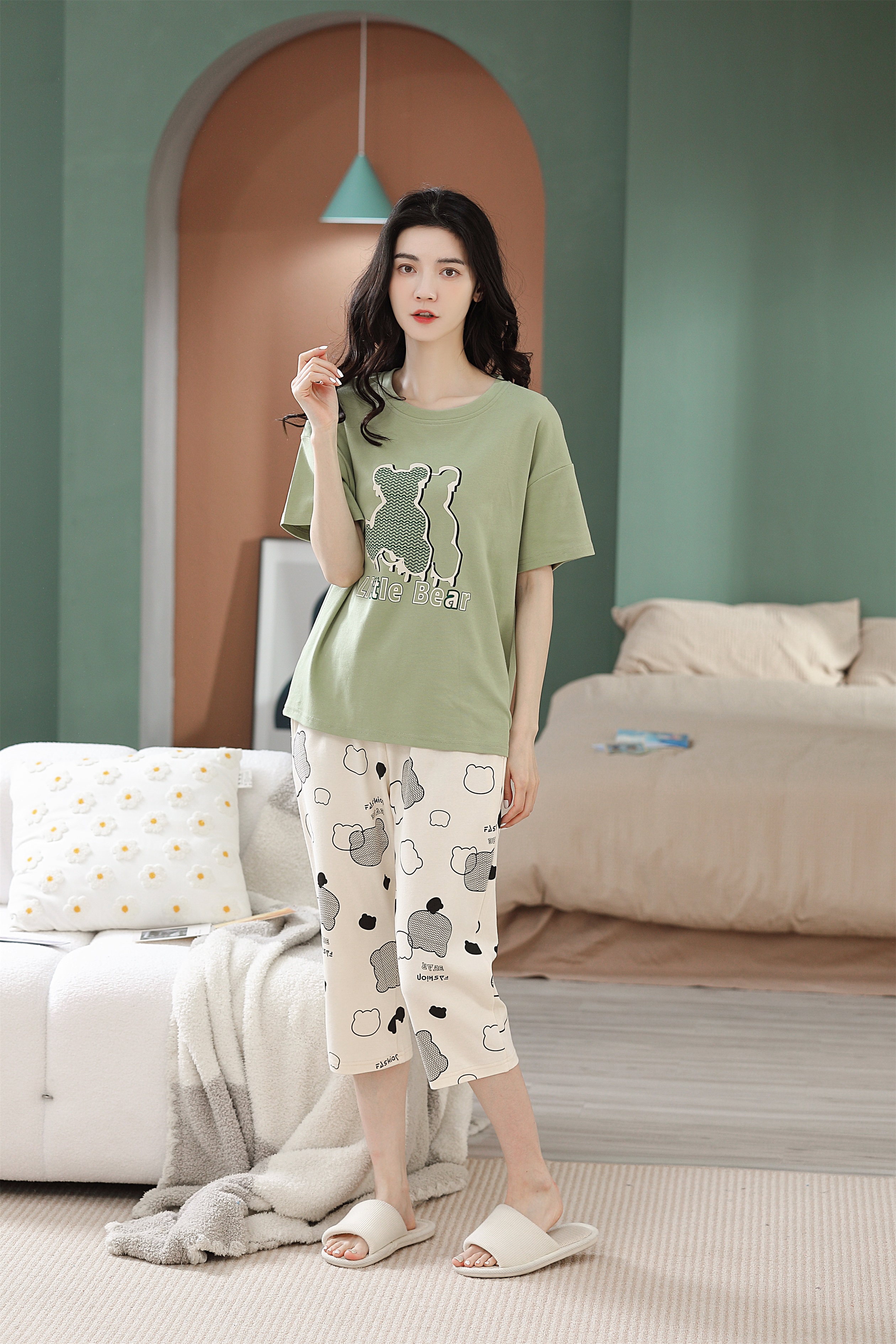 Quần áo mặc nhà cotton 5605