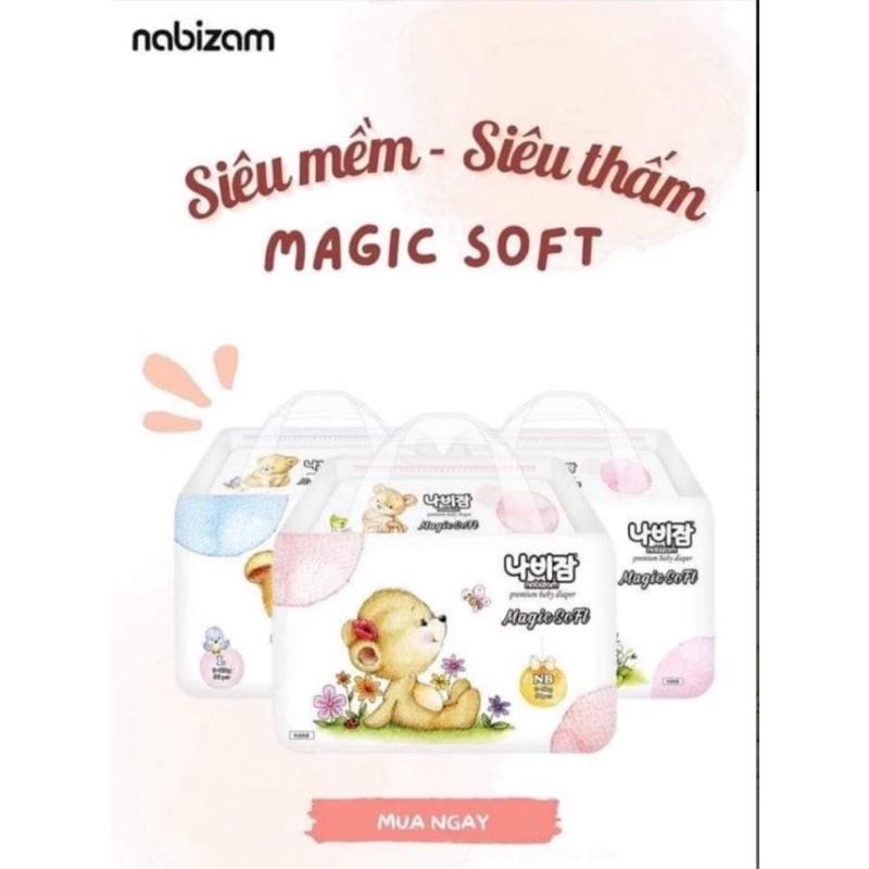 COMBO 4 gói Bỉm Nabizam Magic Soft dán/quần cao cấp siêu mỏng / mềm mại cho da bé