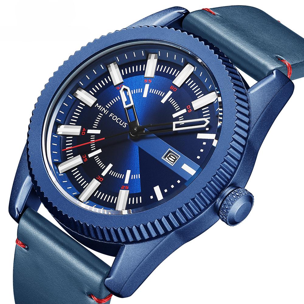 Đồng hồ đeo tay MINI FOCUS MF0168G Man Quartz bằng hợp kim không thấm nước Chức năng dạ quang