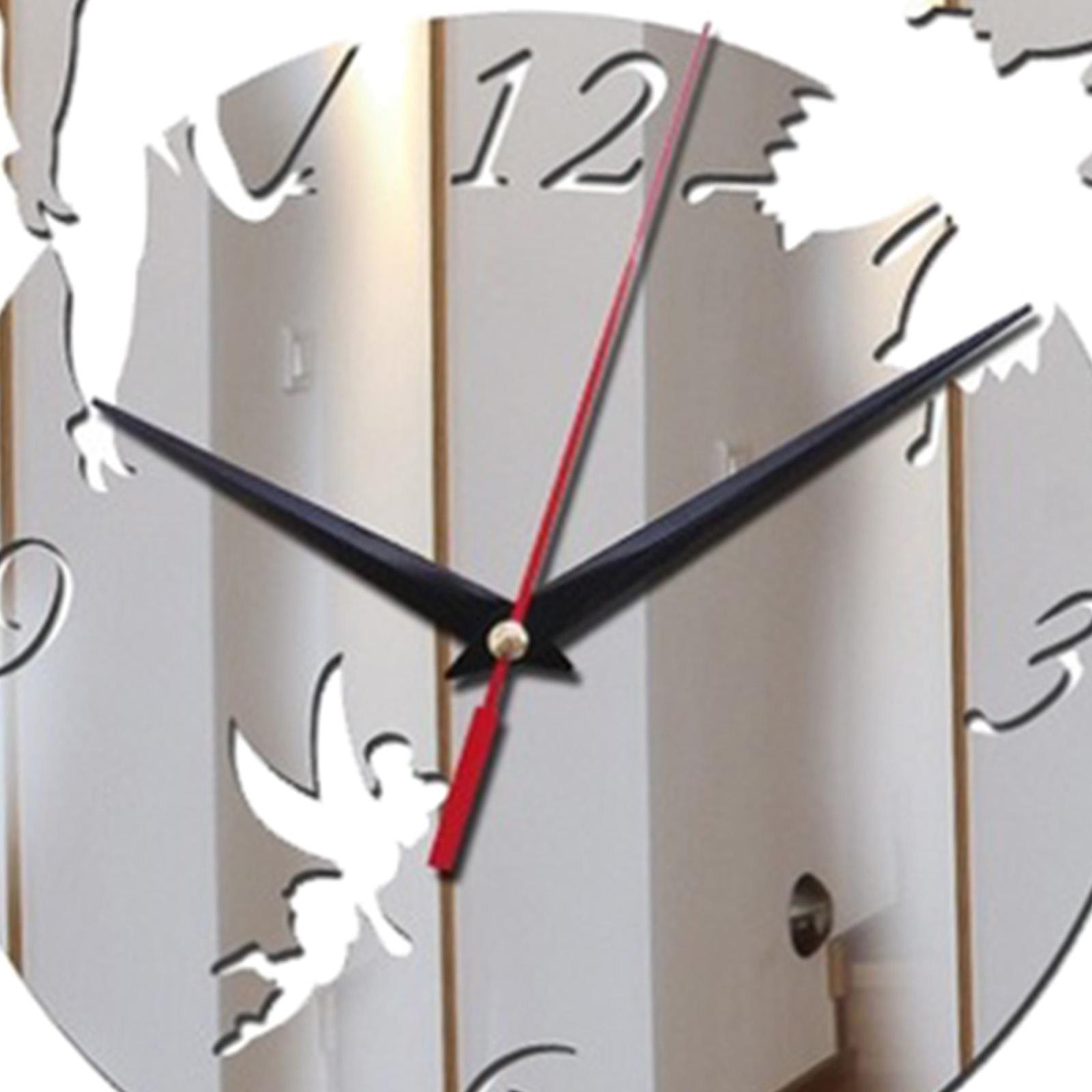 Wall Clock Stickers DIY Acrylic 3D Butterfly Wall Clock Mirror Mute Large Wall Clock Modern Design for Home Decoration