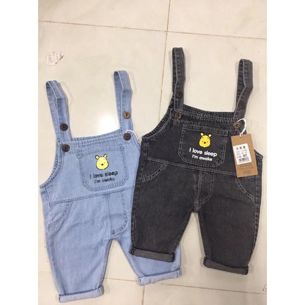 Yếm jeans mẫu mới 2022 cho bé trai gái từ 6-15kg