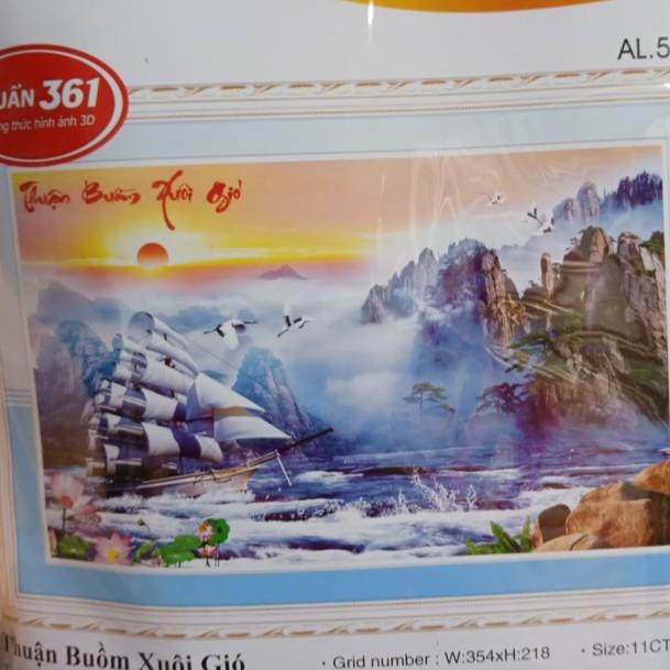 Tranh thêu Thuận Buồm Xuôi Gió ms 53520