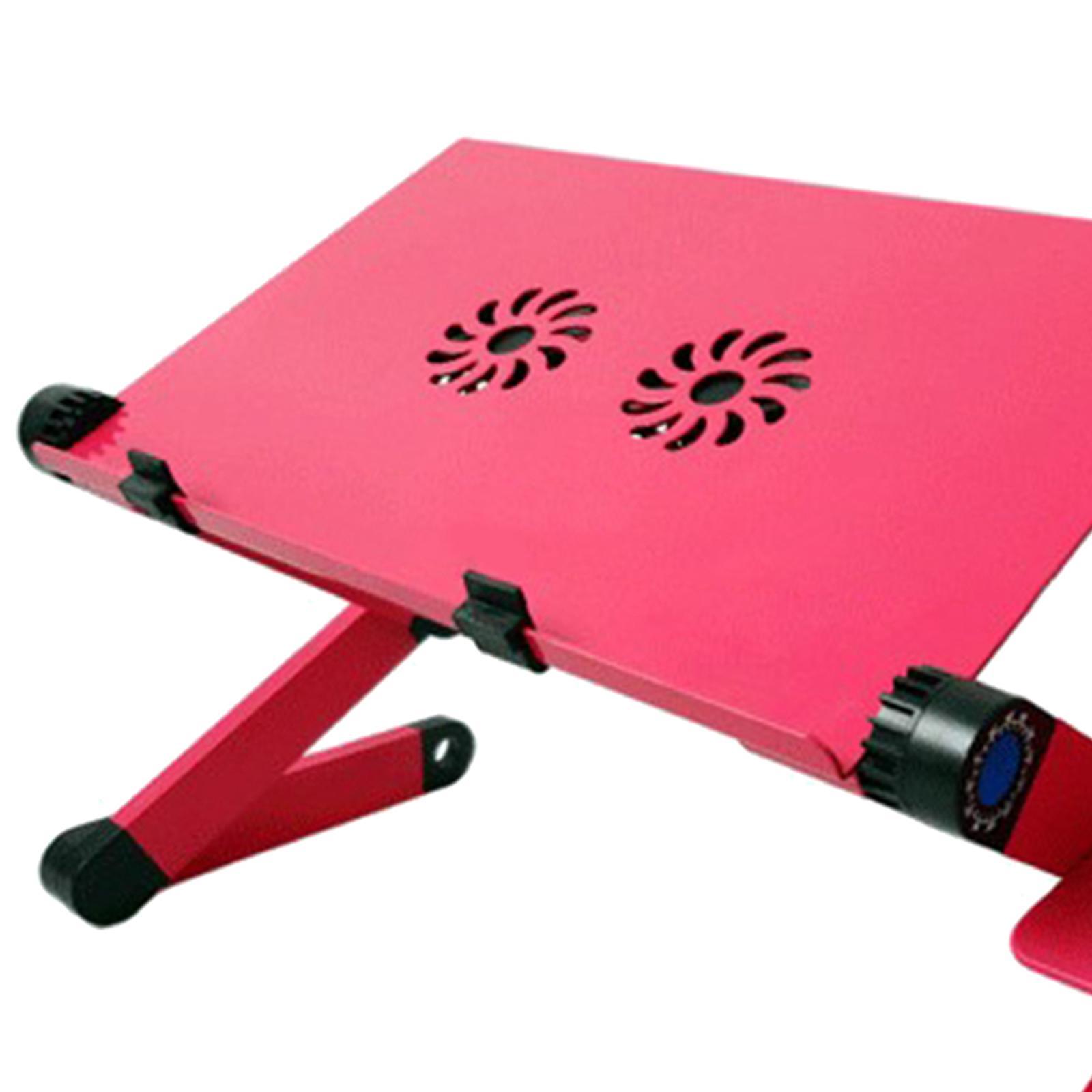 Laptop Cooling Stand Lap Desk with Mouse Tray Adjustable Height Angle Aluminum Alloy Desktop Tray Computer Riser Table Cooler Folding Holder
