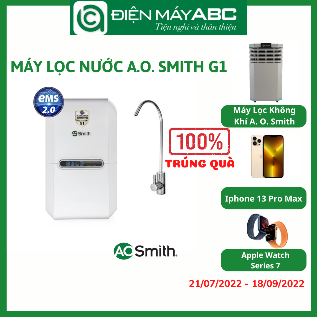 Máy lọc nước A. O. Smith G1 - Hàng Chính Hãng