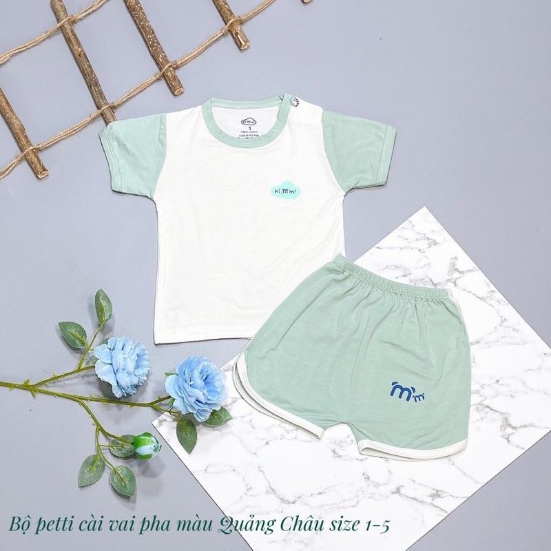 Bộ Cộc Tay - Chất Petit cao cấp siêu mềm mịn, thoáng mát cho bé