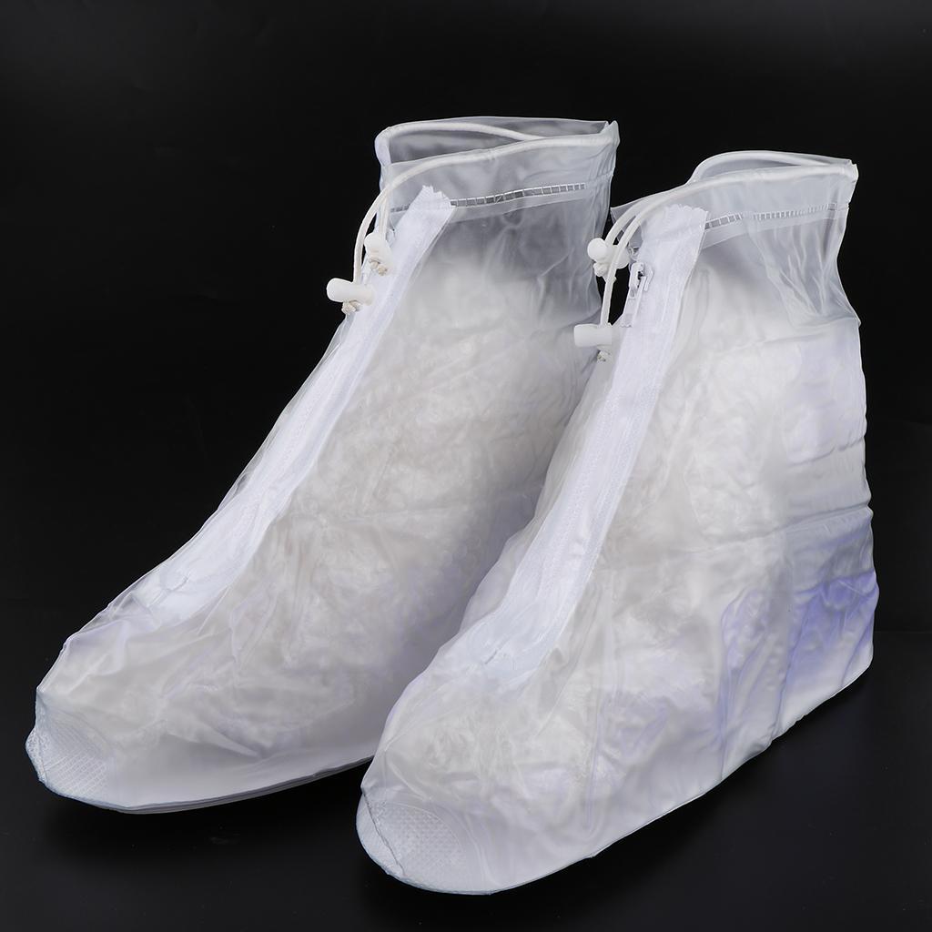 1 Pair Waterproof Rain Boot Cover Wear Resistant Rainproof Shoes Cover Clear PVC Non Slip Rain Boot Cover