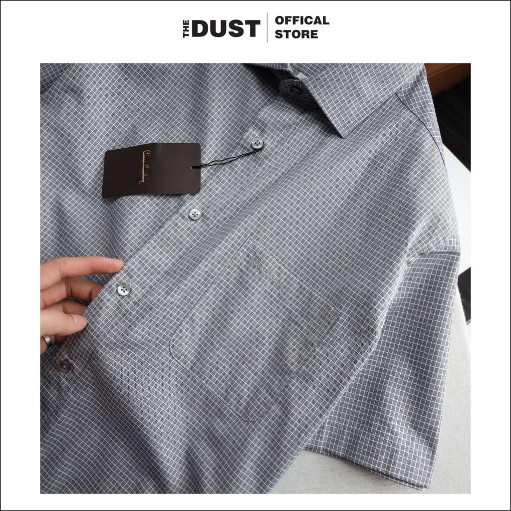 Áo sơ mi nam ngắn tay trơn cổ bẻ basic Pire Cadin NT - form slim fit chất vải cotton lụa cao cấp chống nhăn - THE DUST