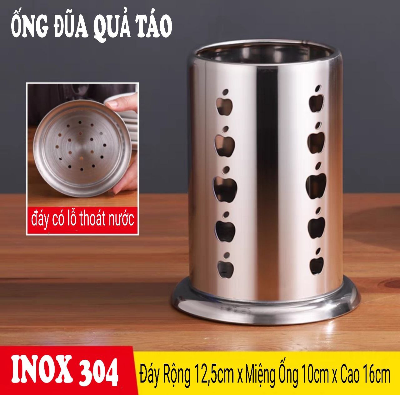 Ống để đũa muỗng inox 304