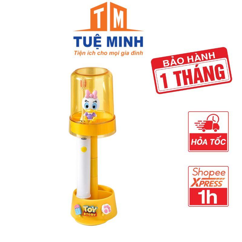 Ống đựng bàn chải và kem đánh răng tiện lợi kèm stiker ngỗ nghĩnh giúp bàn chải luôn khô ráo