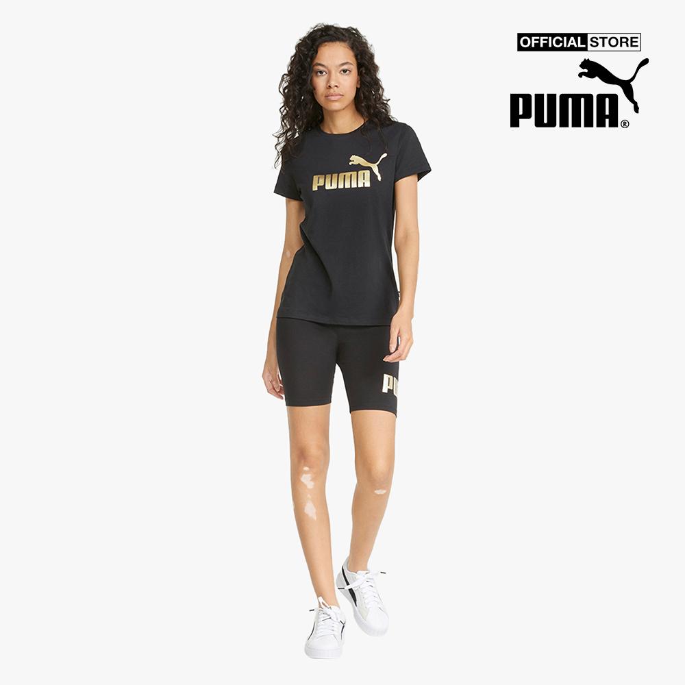 PUMA - Áo thun nữ tay ngắn Essentials+ Metallic Logo 848303