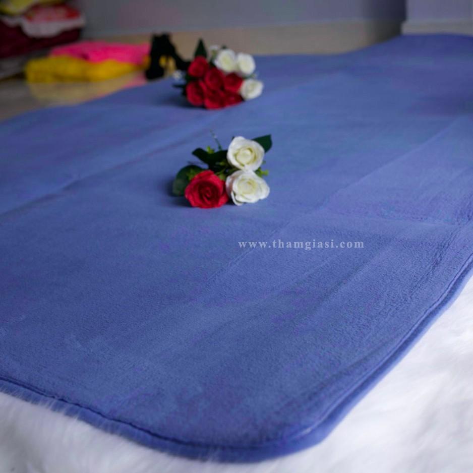 Thảm Nhung Màu Xanh Đậm | Thảm Trang Trí Phòng Khách - Phòng Ngủ - Thảm Trải Sofa - Thảm Dành Cho Bé