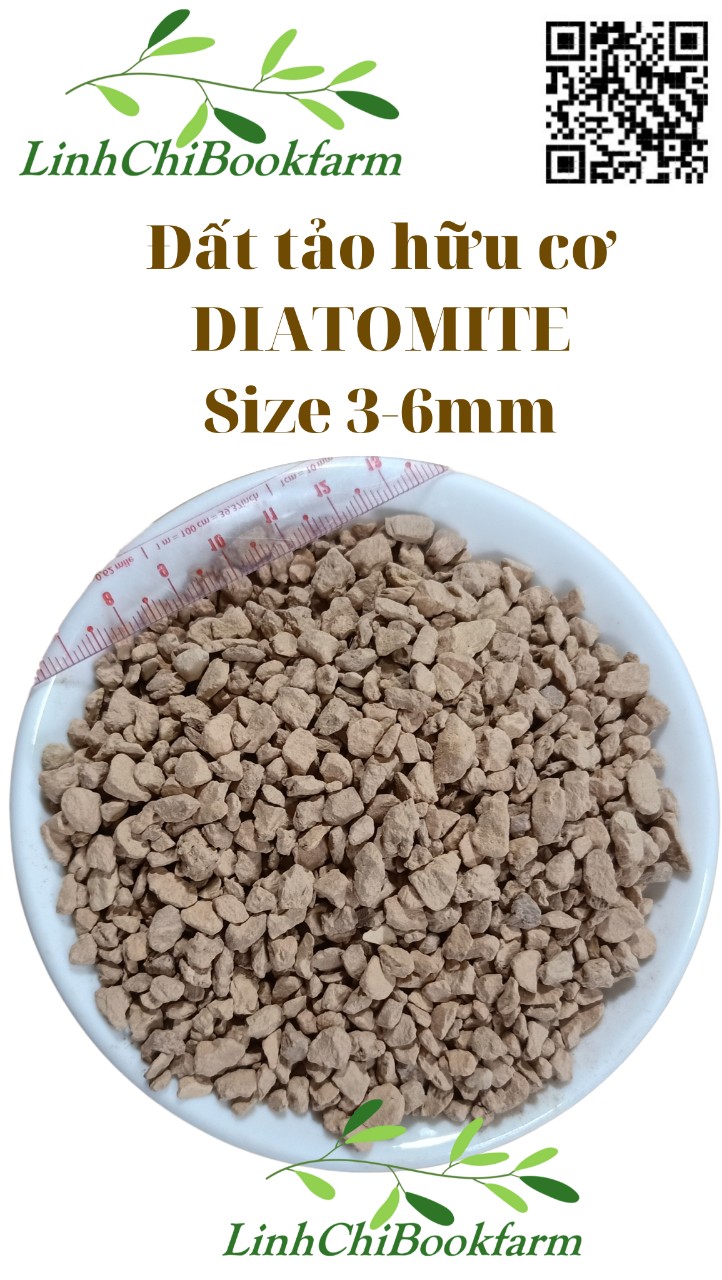Đất trồng sen đá, xương rồng, bonsai Diatomite 3-6mm - dùng rải mặt chậu, phối trộn, cải tạo đất, đuổi sâu mọt, côn trùng