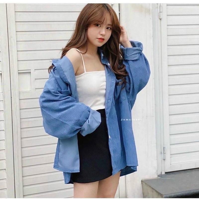 Áo khoác nhẹ nhung cao cấp hình thêu siêu đẹp hàng cao cấp
