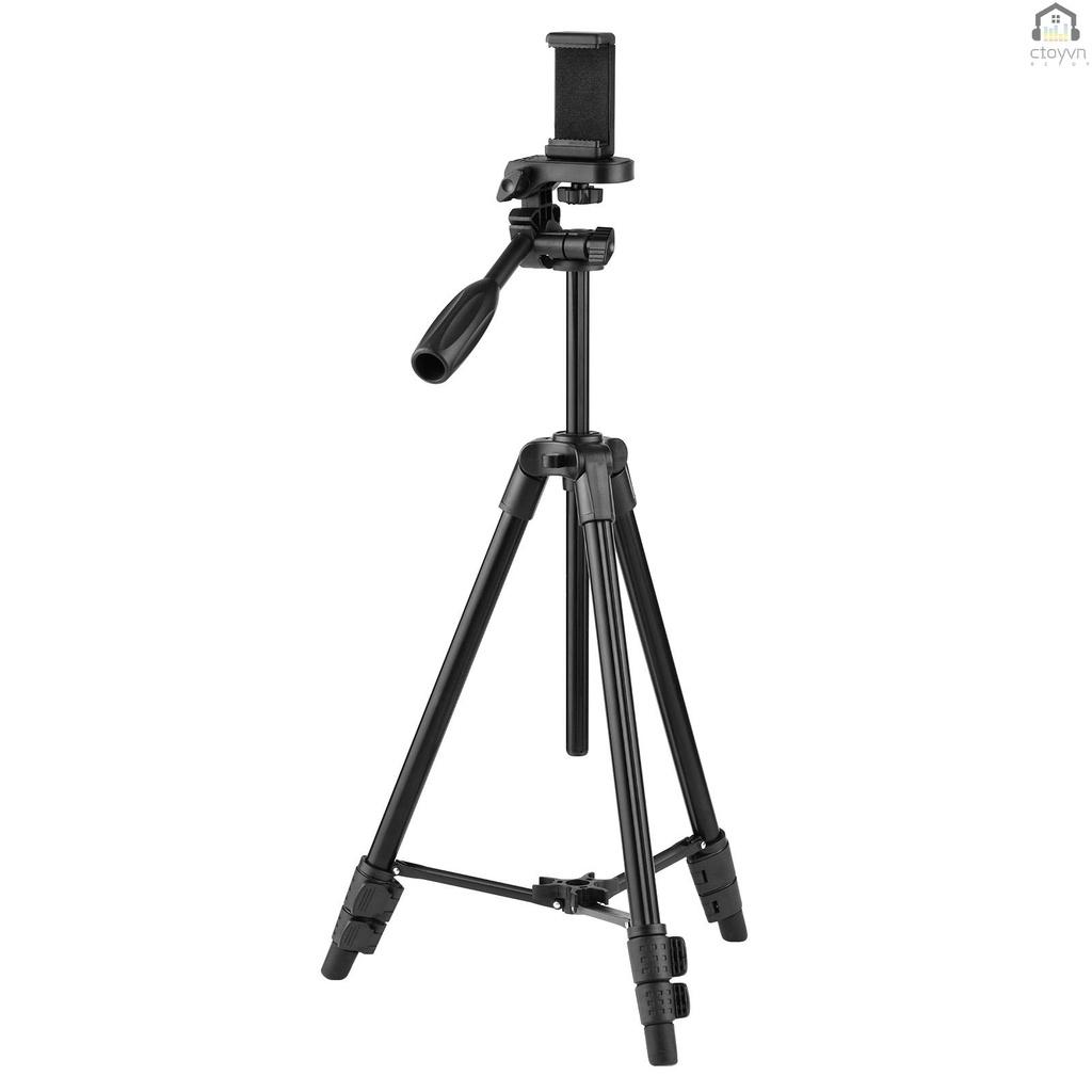 Giá đỡ ba chân 115cm/45in 3 khớp 3 kG Payload 3 chiều 1/4 bằng hợp kim nhôm có thể điều chỉnh độ cao