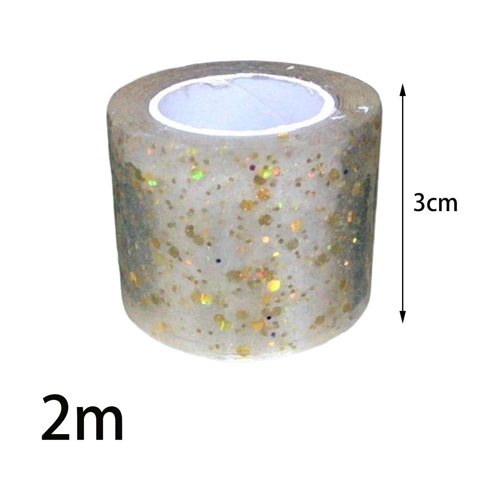 Glitter Tape Double Sided Tape, Adults Tape Educational Toy, Multifunctional Mounting Tape Reusable for Bubble Blowing Home Handmade Ball