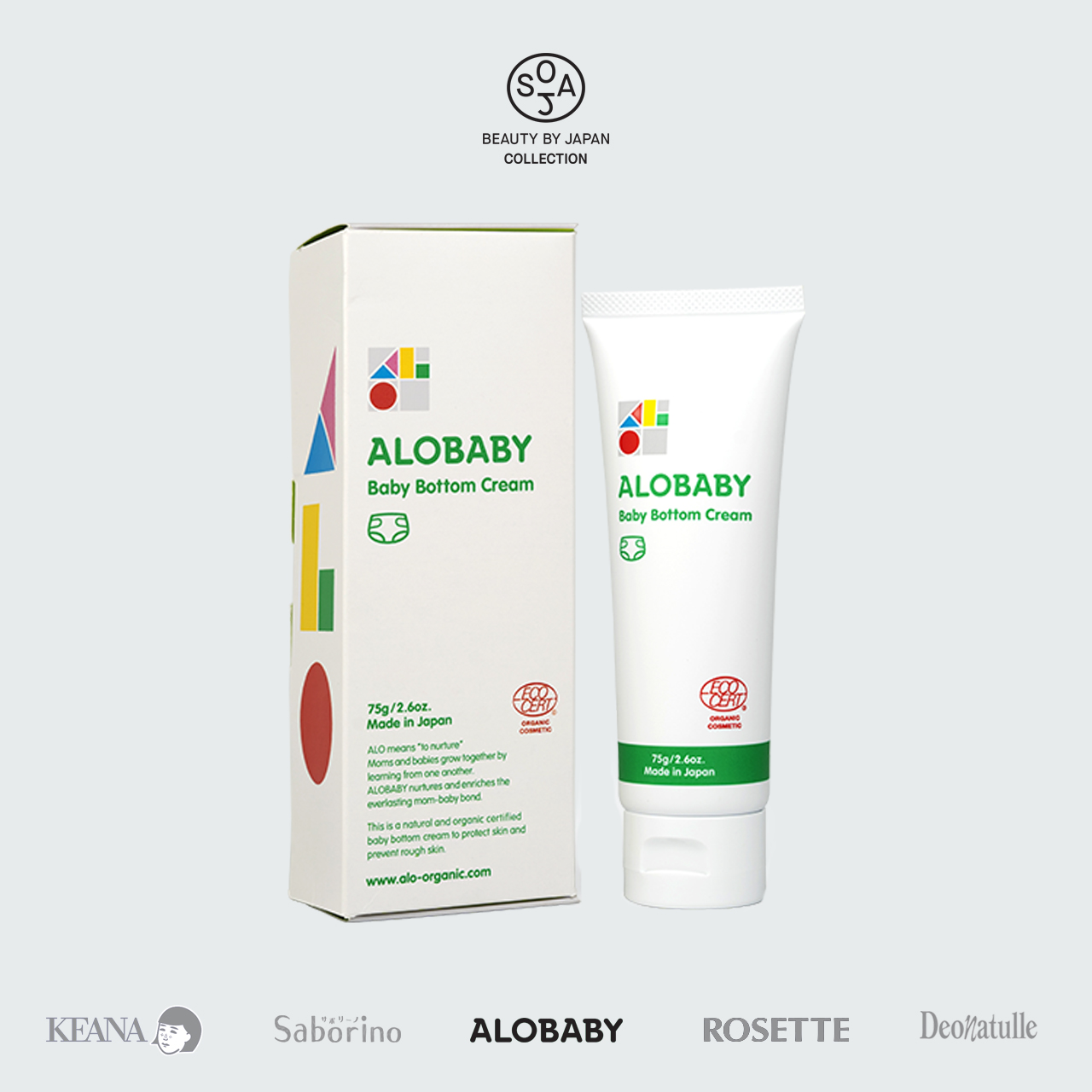 Kem Dưỡng Ẩm Organic Ngăn Ngừa Hăm Tã Cho Trẻ Sơ Sinh 75G Alobaby Bottom Cream