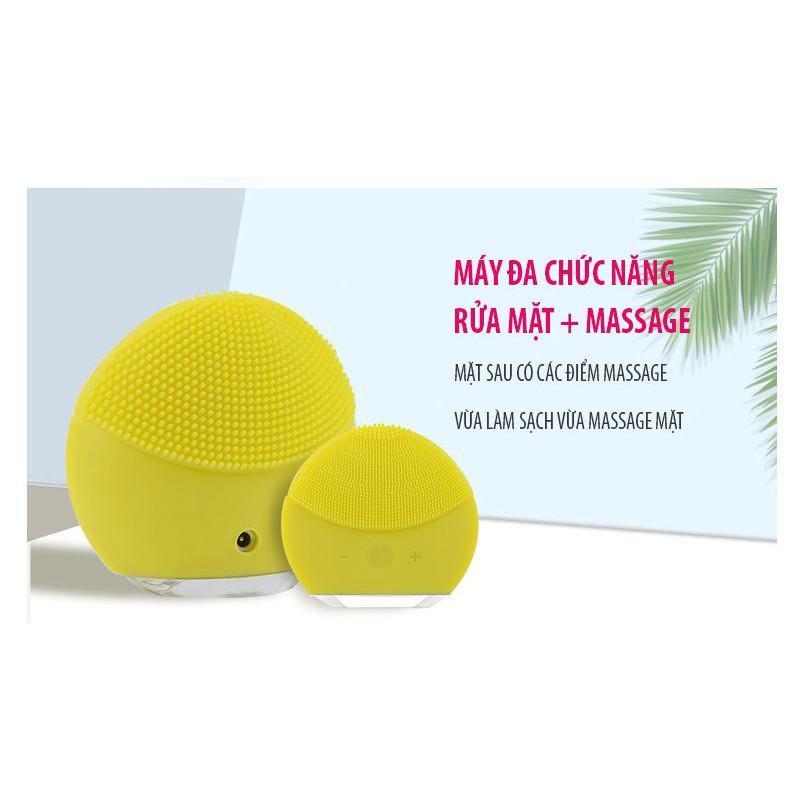 máy rửa mặt 5 in 1,Máy rửa mặt Foreo Luna Mini, Rửa sạch sâu bên trong, Massage giúp da căng bóng mịn màng