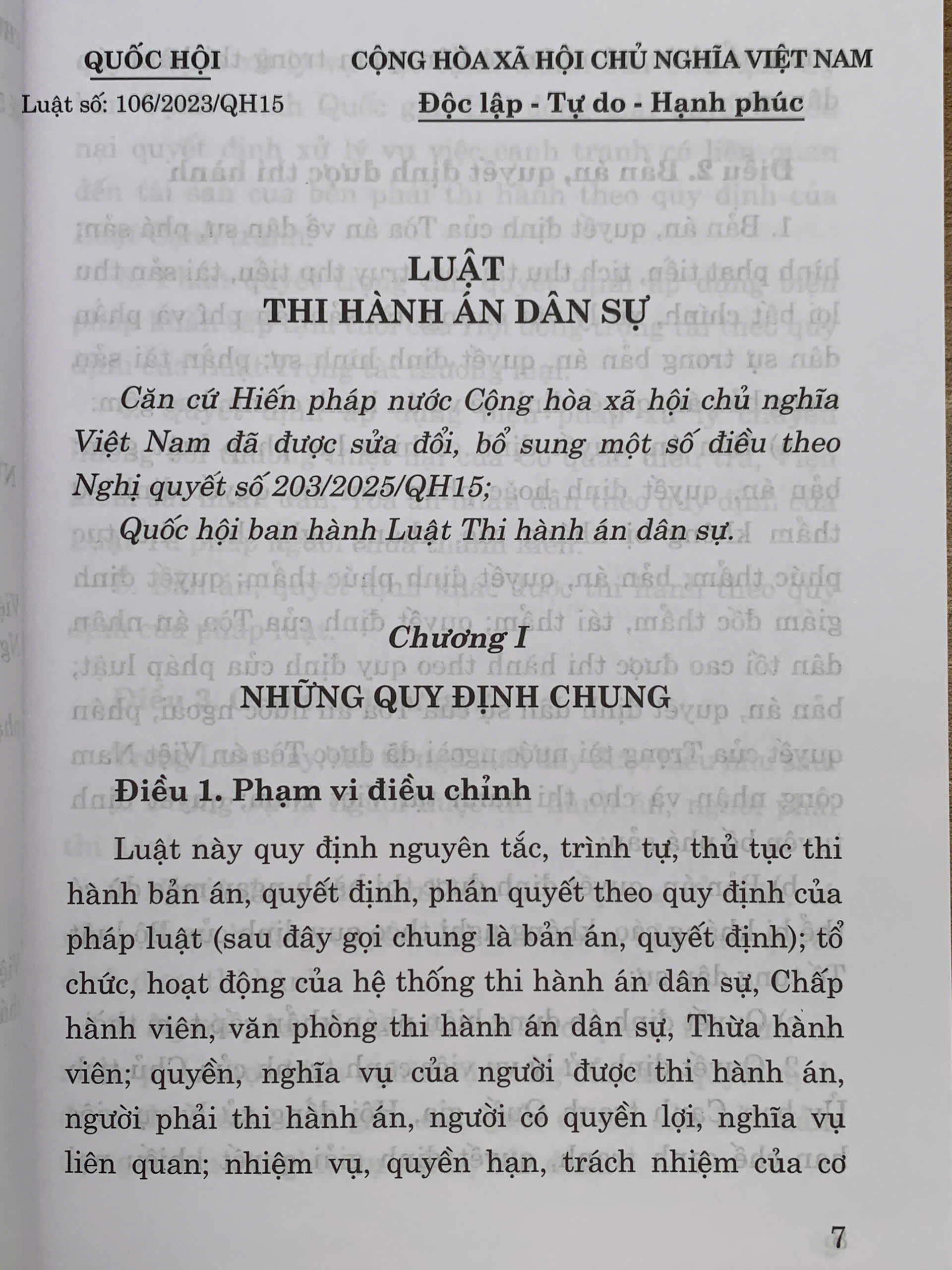 Luật Thi hành án dân sự năm 2025
