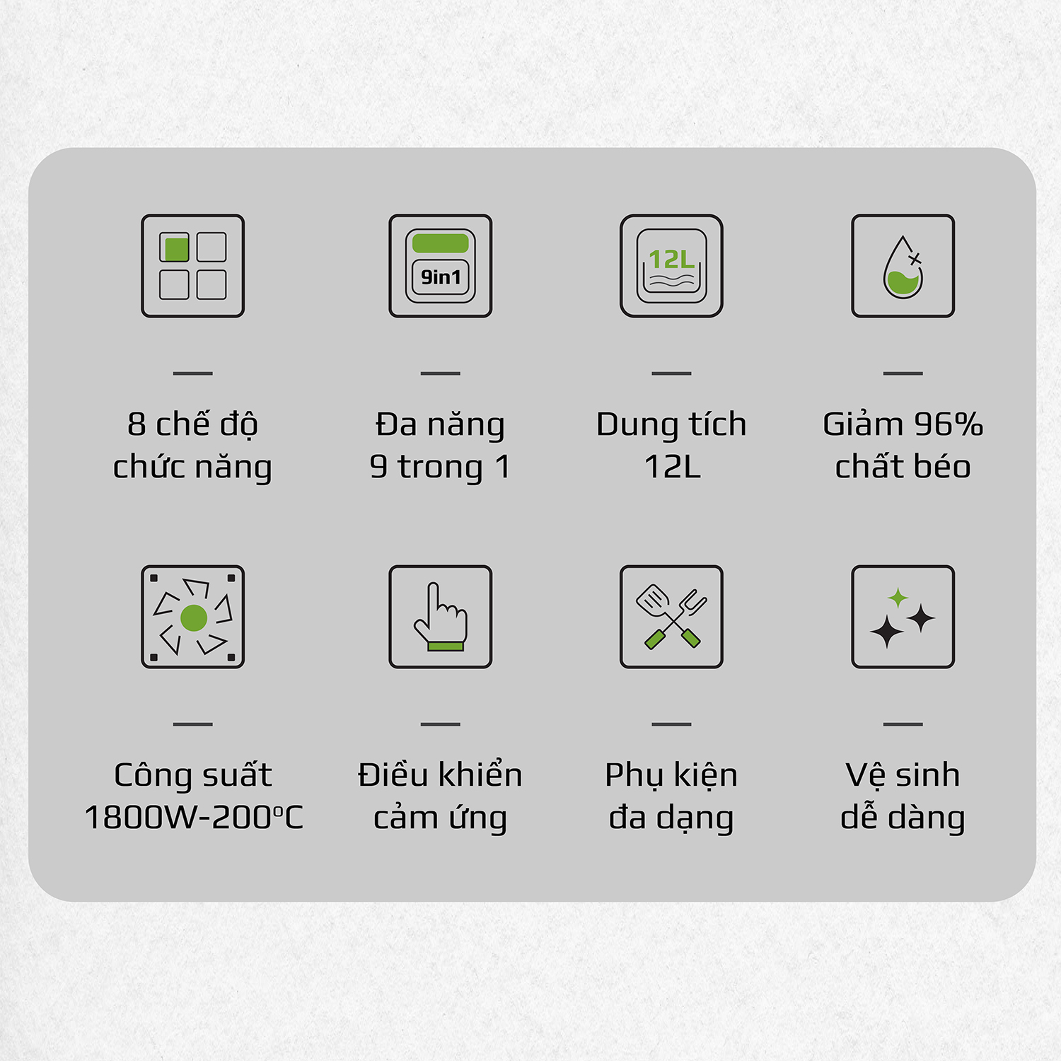 Nồi Chiên Không Dầu OLIVO AF12 Dung Tích 12L - Công Suất 1800W - Thương Hiệu Mỹ