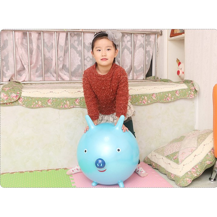 Đồ chơi vận động - Bóng tập Gym - Bóng nhảy có tai và đế chân giữ thăng bằng cho bé - size 45cm