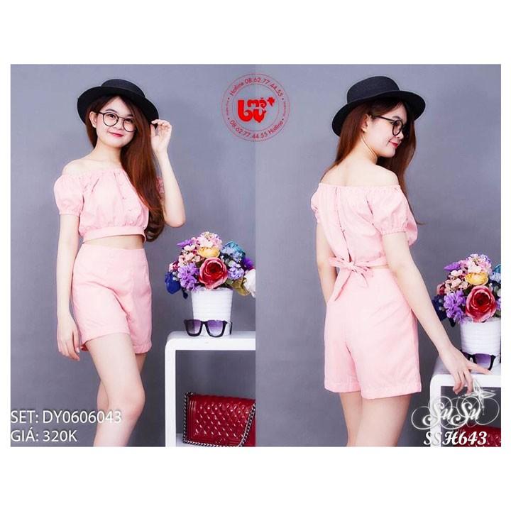 SuSu Shop - Set đùi áo cột lưng - SSH643