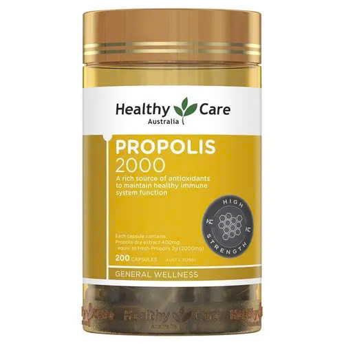 Viên Uống Keo Ong Healthy Care Propolis 2000mg Hộp 200 Viên - Hỗ trợ tăng cường đề kháng