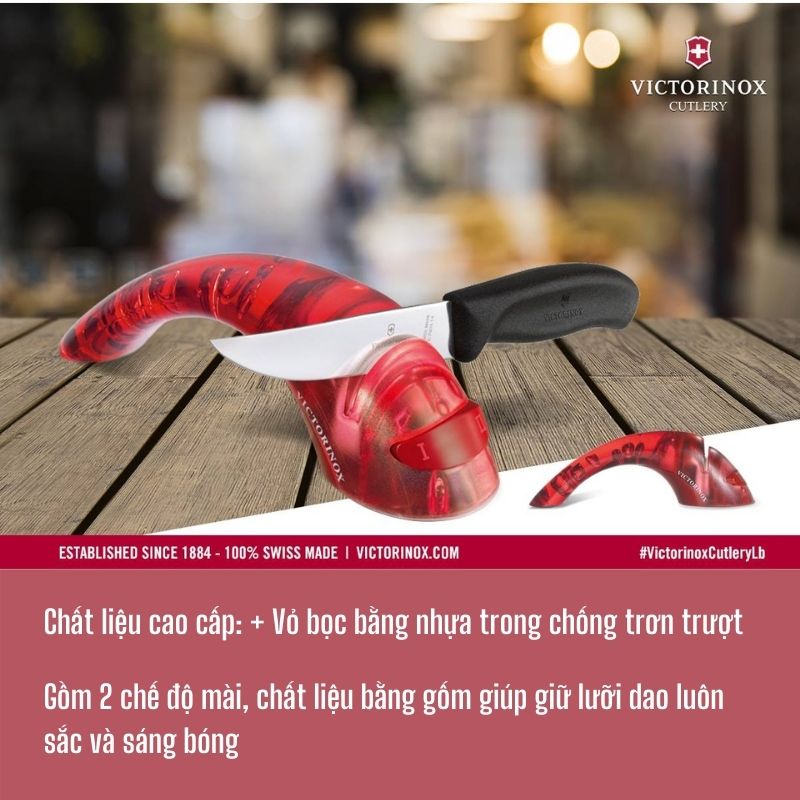 Dụng Cụ Mài Dao Cao Cấp Victorinox 2 Chế Độ - Thụy Sỹ (Hàng Chính Hãng)