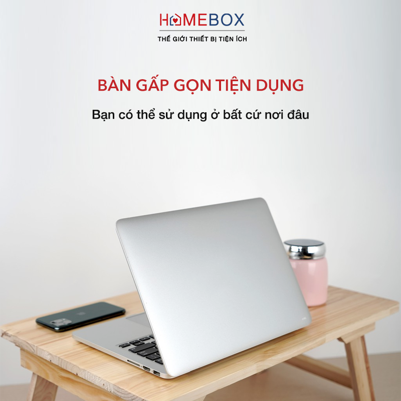 Bàn Học Làm Việc Gấp Gọn Thông Minh, Bàn Xếp Gấp Gọn Gỗ Thông Tự Nhiên - Có Phủ Lớp Chống Ẩm, Chống Nước - Hàng Chính Hãng