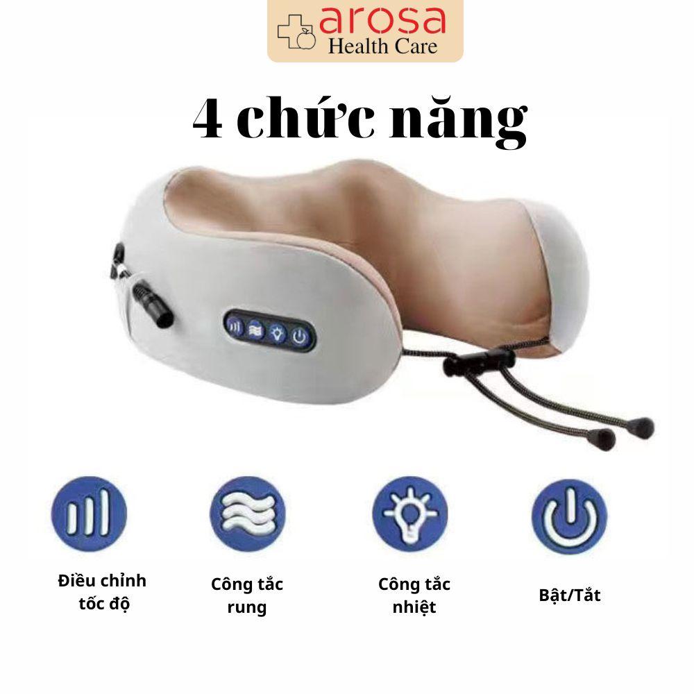 Gối Mát-Xa Cổ Vai Gáy Chữ U, Mát-xa Hồng Ngoại, Giúp Giảm Đau Nhức, Hỗ Trợ Trị Liệu, Bảo Hành 12 Tháng