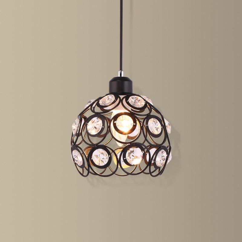 đèn thả đơn đen pha lê - đèn thả quầy bar , bàn ăn, phòng khách, phòng ngủ. KÈM BÓNG LED