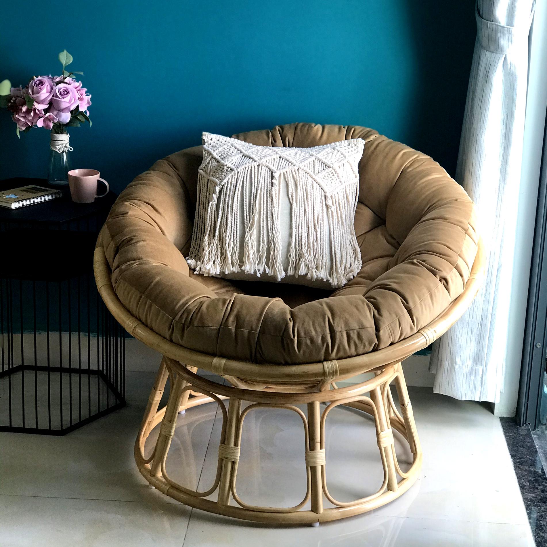 GHẾ MÂY PAPASAN CAO CẤP - MÀU NÂU HỒNG