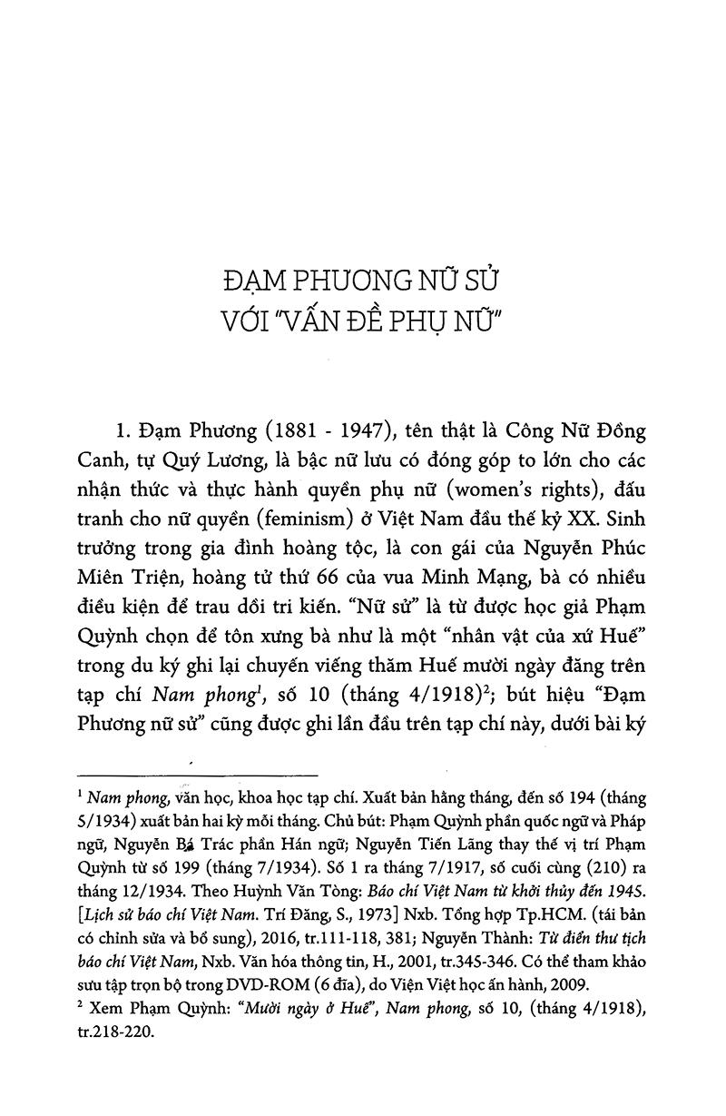 Sách Đạm Phương Nữ Sử - Vấn Đề Phụ Nữ Ở Nước Ta