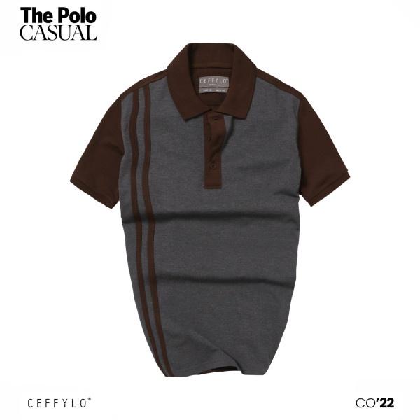 Áo POLO Phối Sọc Ceffylo Chất Liệu Cotton Có Độ Co Giãn Nhẹ