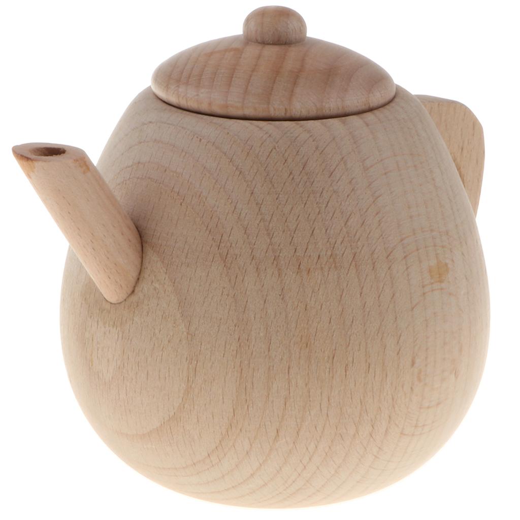 Vui Vẻ Chắc Chắn Vân Sồi Gỗ Đồ Chơi Nhà Bếp-Nồi/Kichenware/Bộ Đồ Ăn Playset Vai Trò Giả Vờ Chơi Nấu Ăn Phát Triển