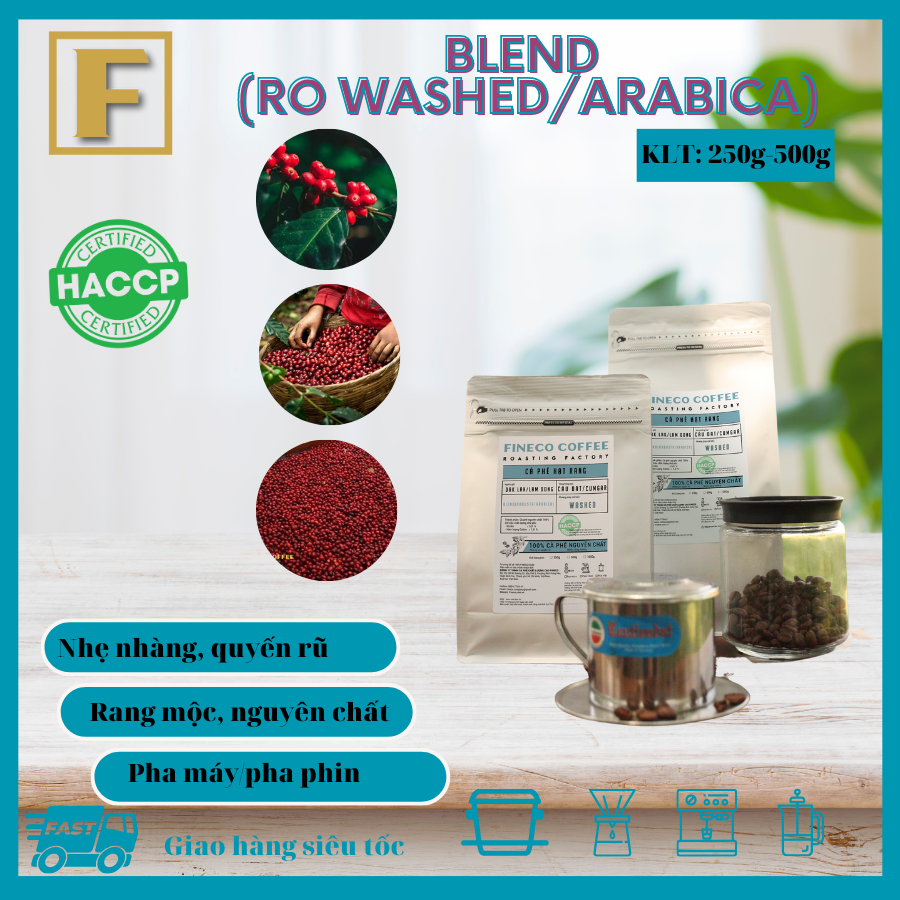 BLEND - Phong vị ngọt ngào, hương trái cây, hậu vị ngọt dài lâu. Cà phê pha phin/pha máy |500gr|