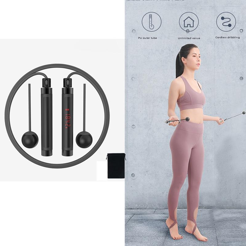 Bluetooth Thông Minh Dây Nhảy Tốc Độ Dây Nhảy Có Thể Điều Chỉnh Kỹ Thuật Số Đếm Dây Kèm Bóng Cho Thể Dục Tập Thể Dục Tập Luyện