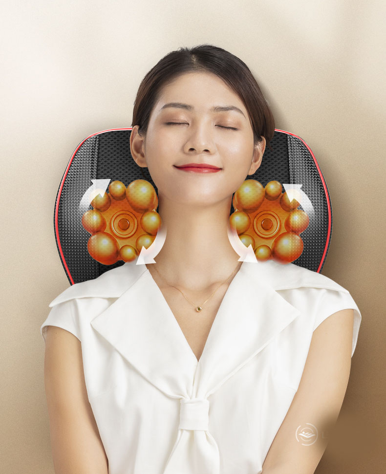Gối massage ô tô cao cấp , thư giãn chống mỏi lưng dễ chịu phục hồi sức khỏe AM-509